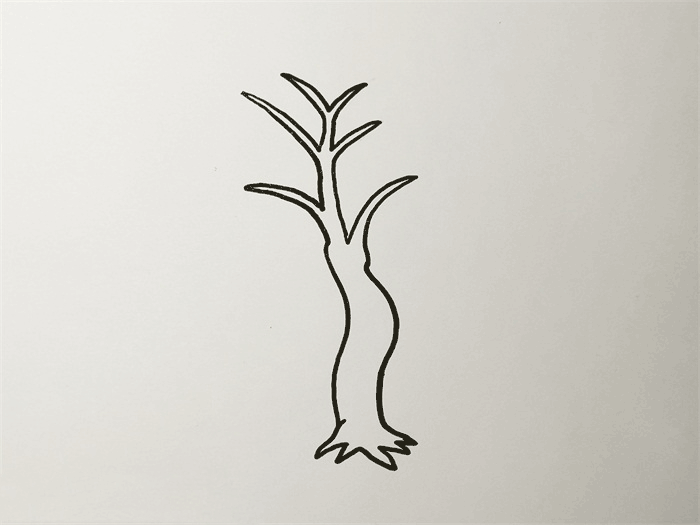 茂密的柳树简笔画图片怎么画