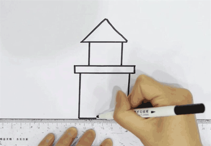 积木房子简笔画图片 房子要怎么画