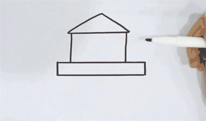 积木房子简笔画图片 房子怎么画