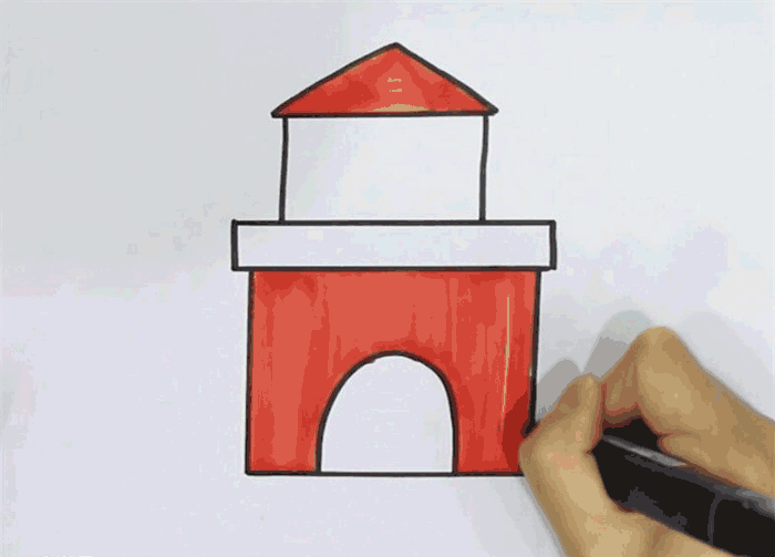 积木房子简笔画图片 房子怎么画