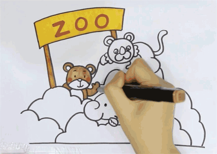动物园简笔画图片 动物园怎么画