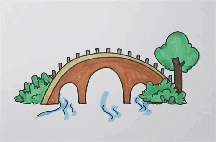小桥简笔画图片 桥是怎么画的