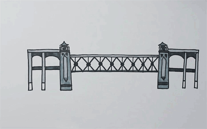 武汉长江大桥怎么画