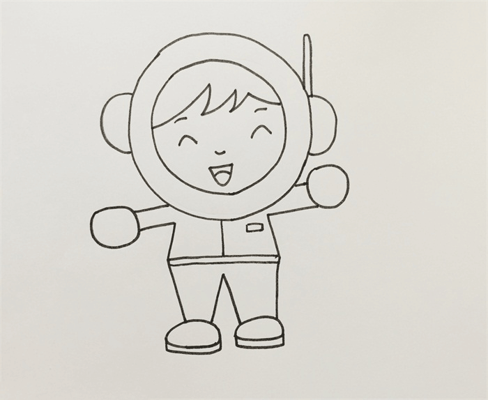 太空宇航员简笔画图片 宇航员要怎么画