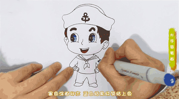 水手简笔画图片 水手怎么画