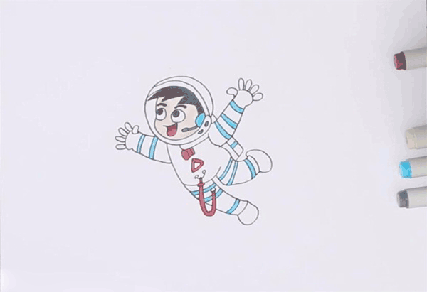 宇航员简笔画图片 宇航员是怎么画的