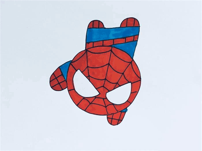 复联4蜘蛛侠简笔画图片 蜘蛛侠是怎么画的