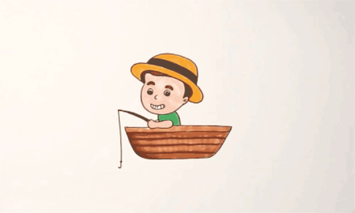 海上渔翁简笔画图片 渔翁怎么画