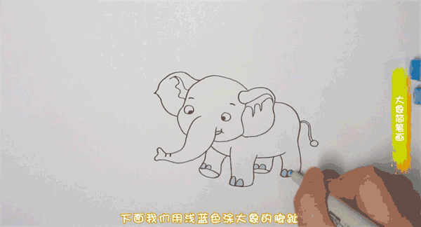 大象简笔画图片 大象怎么画的