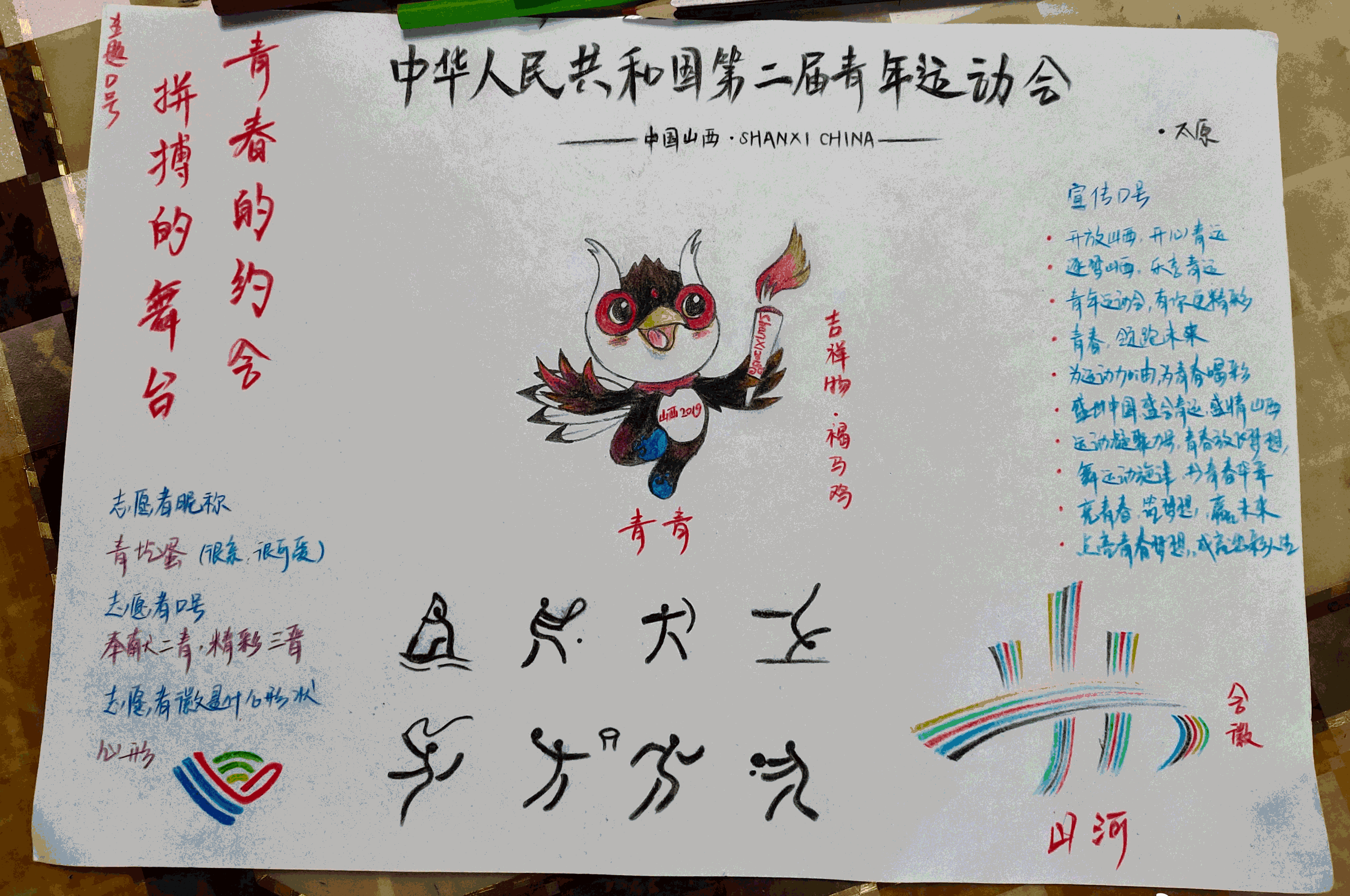 青年节手抄报图片：中华人民共和国第二届青年运动会