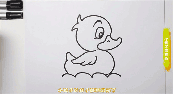 小鸭子简笔画图片 鸭子怎么画的