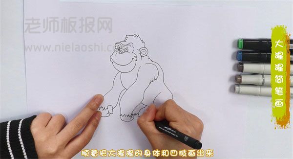 大猩猩简笔画图片 大猩猩是怎么画的