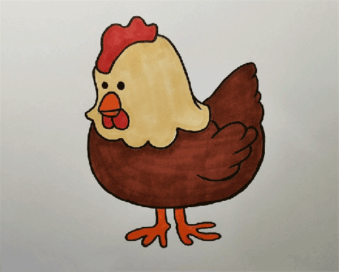 母鸡简笔画图片怎么画的