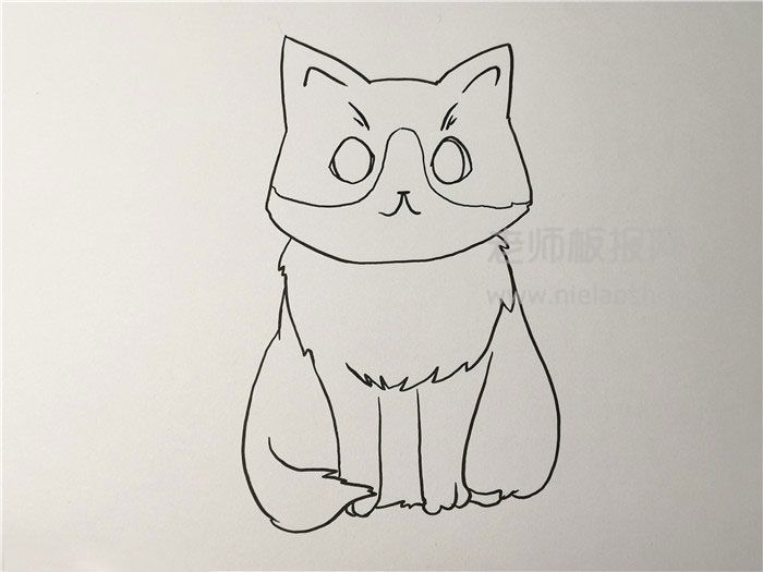 小猫简笔画图片怎么画的