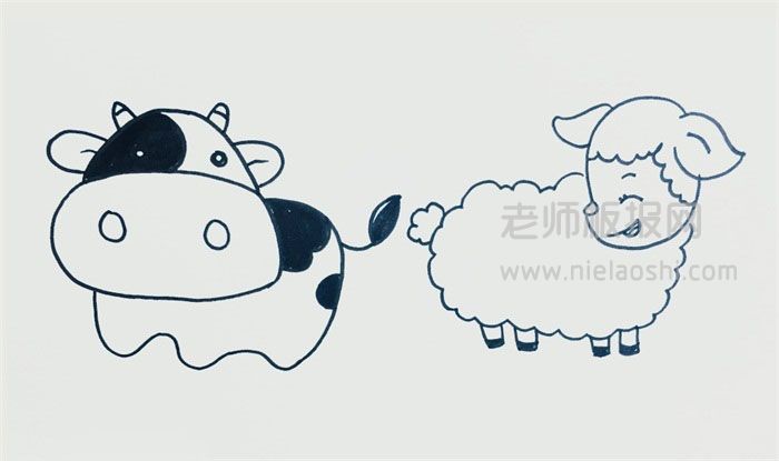 牛和羊简笔画图片 牛和羊怎么画的