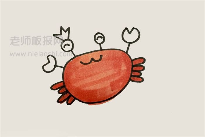 螃蟹简笔画图片 螃蟹的画法