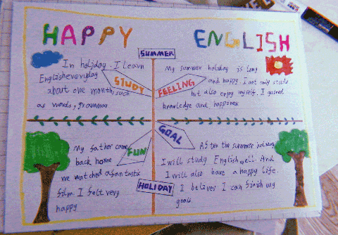 英语手抄报图片：happy English