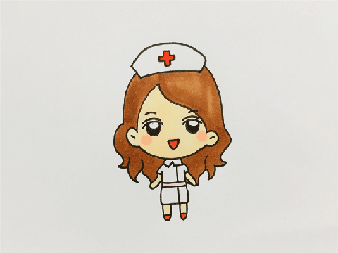 护士简笔画图片 护士的画法