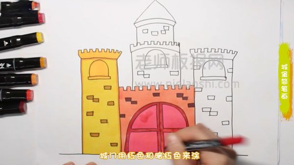漂亮的城堡简笔画图片 城堡的画法