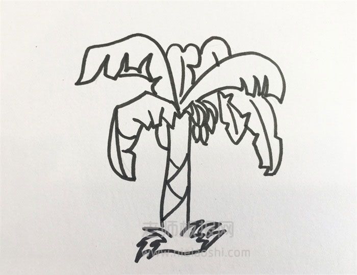 香蕉树简笔画图片 香蕉树怎么画的