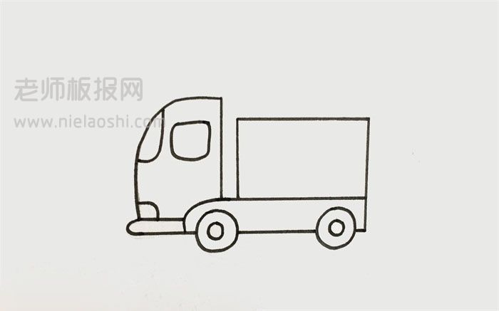 大卡车简笔画图片 卡车的画法