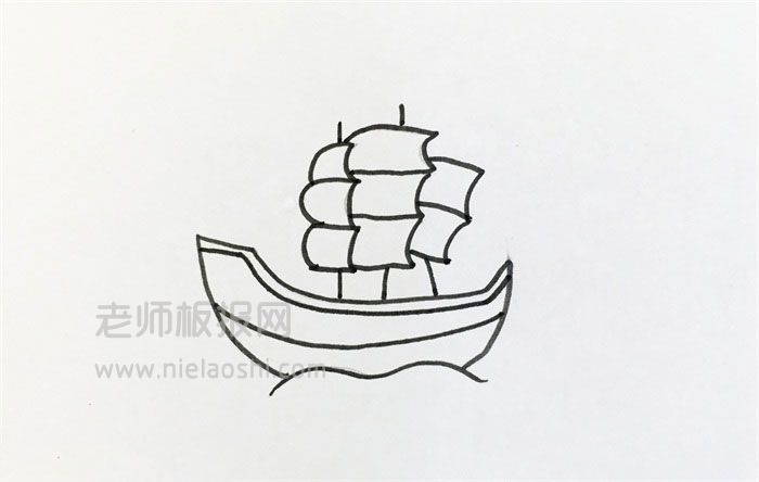 帆船简笔画图片 帆船的画法
