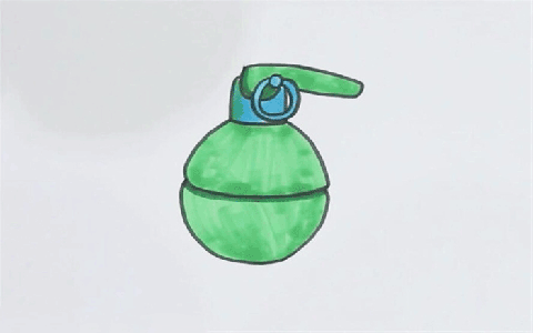 手榴弹简笔画图片 手榴弹怎么画的