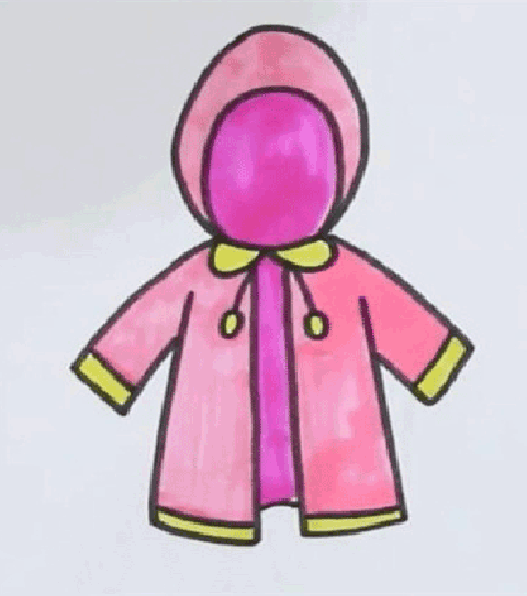 儿童雨衣简笔画图片 雨衣怎么画