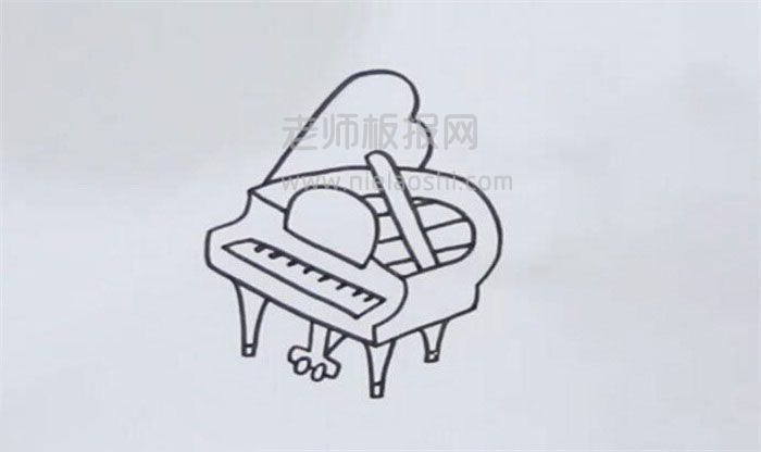 钢琴简笔画图片 钢琴怎么画的