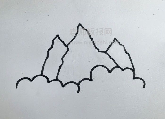 山的简笔画图片：山是怎么画的