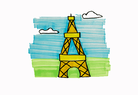巴黎铁塔简笔画图片 巴黎铁塔怎么画的