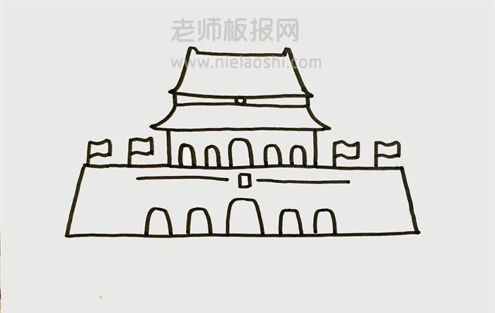北京天安门简笔画图片 天安门怎么画