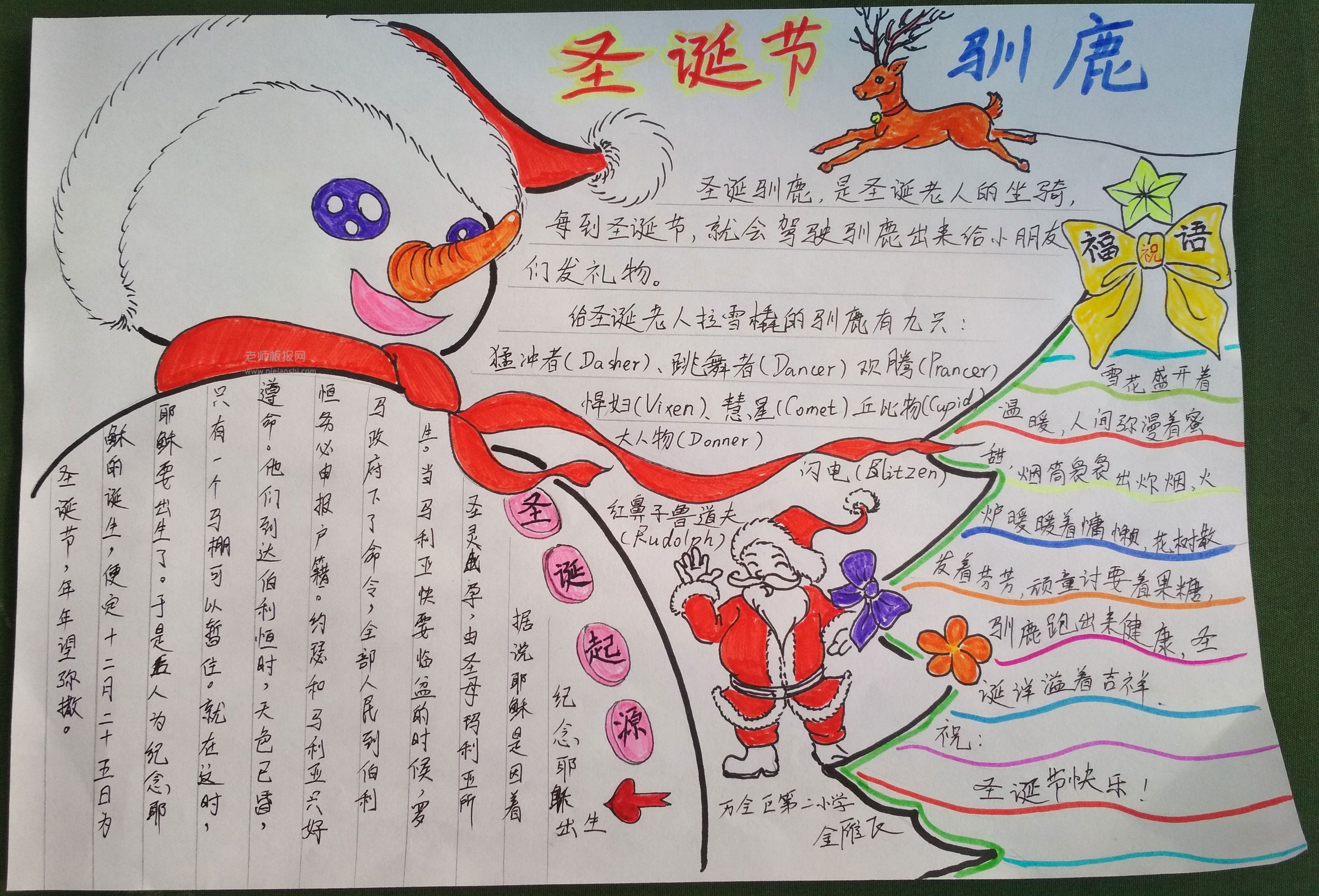 2013圣诞节手抄报图片大全- 老师板报网