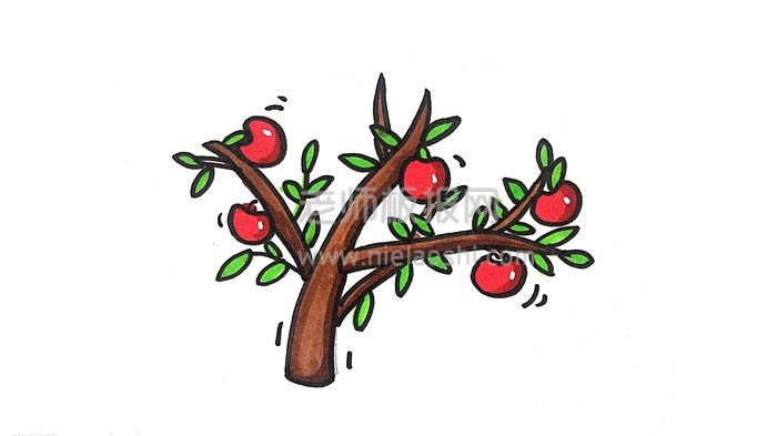 苹果树简笔画图片 苹果树怎么画