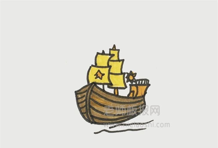古代的船简笔画图片 船怎么画