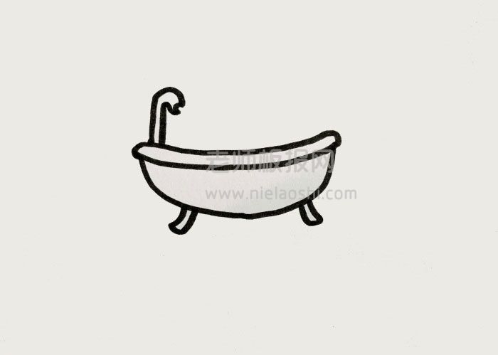 浴缸简笔画图片 浴缸怎么画的