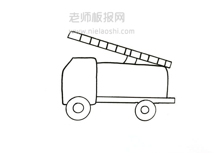 QQ红包消防车简笔画图片 消防车怎么画