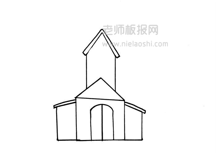 QQ红包教堂简笔画图片 教堂怎么画