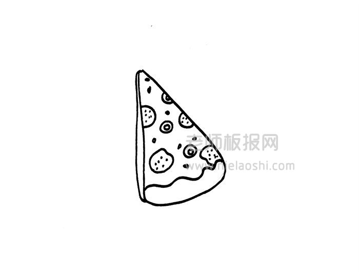 QQ红包披萨简笔画图片 披萨怎么画