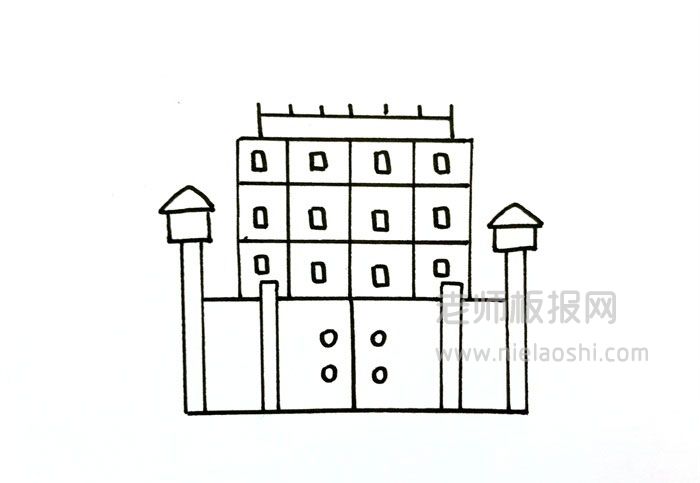 QQ红包监狱简笔画图片 监狱怎么画的
