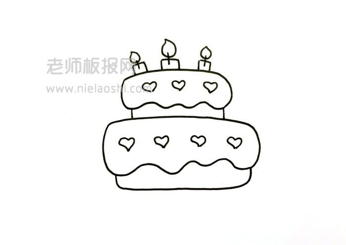 QQ红包生日蛋糕简笔画图片 生日蛋糕怎么画的