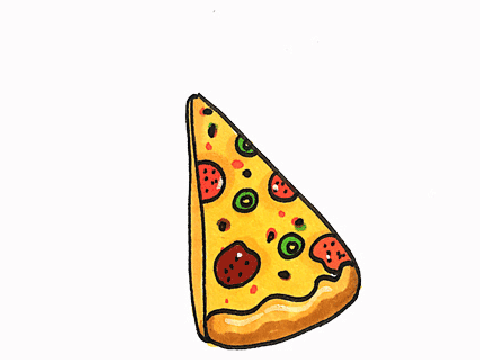 QQ红包披萨简笔画图片 披萨怎么画