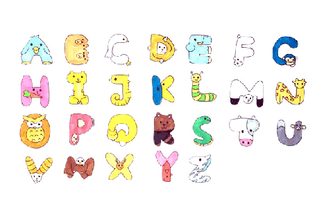 26个英文字母创意简笔画图片 英文字母怎么画