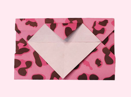 爱心信封折纸图片 爱心信封怎么折的