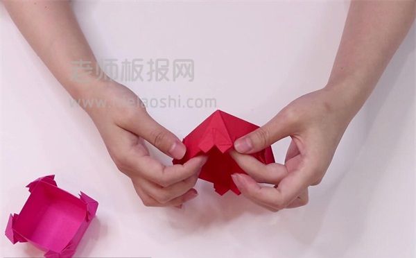 爱心纸盒折纸图片 爱心盒怎么折