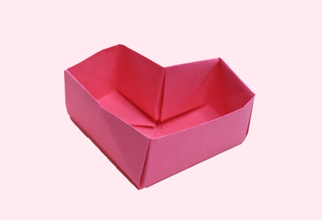 心形盒子折纸图片 心形盒子怎么折