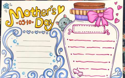 Mother's Day手抄报版面设计图片