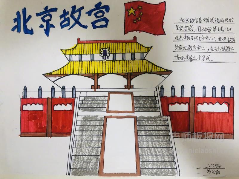 北京故宫手抄报图片