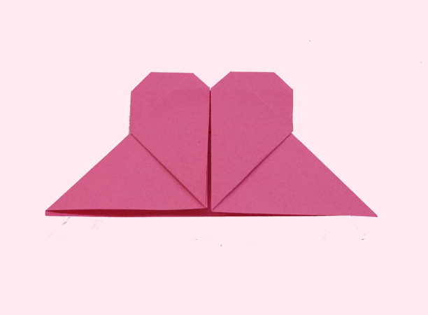 简单的爱心折纸图片 爱心是怎么折的