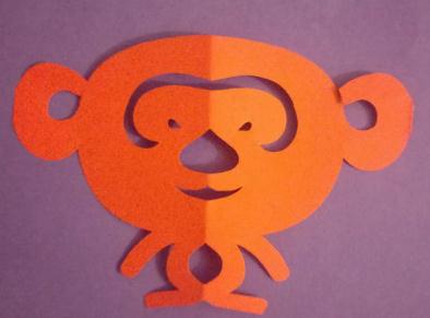 简单的猴子剪纸 猴子是怎么剪的